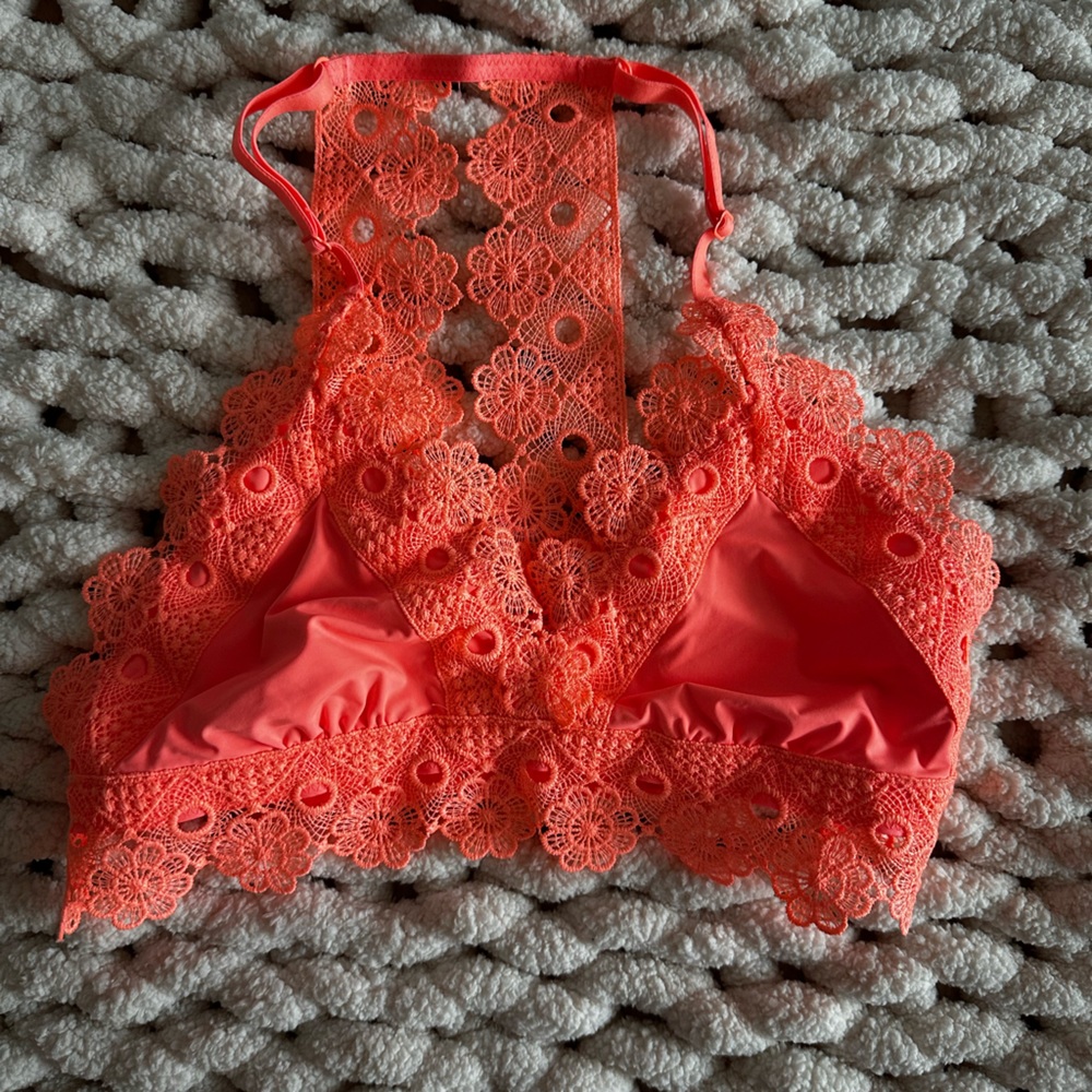 Orangey pink bralette